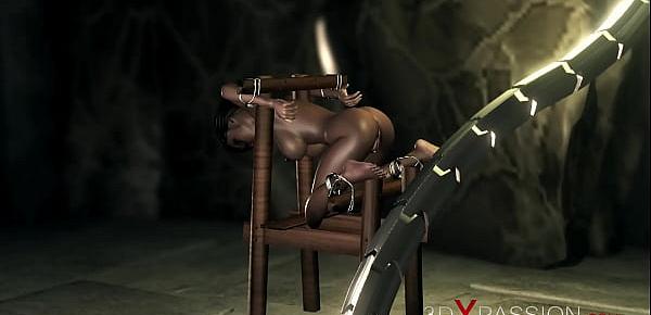  3dxpassion.com. Young fashion girl captive fucked by big muscular men in the darkest dungeon